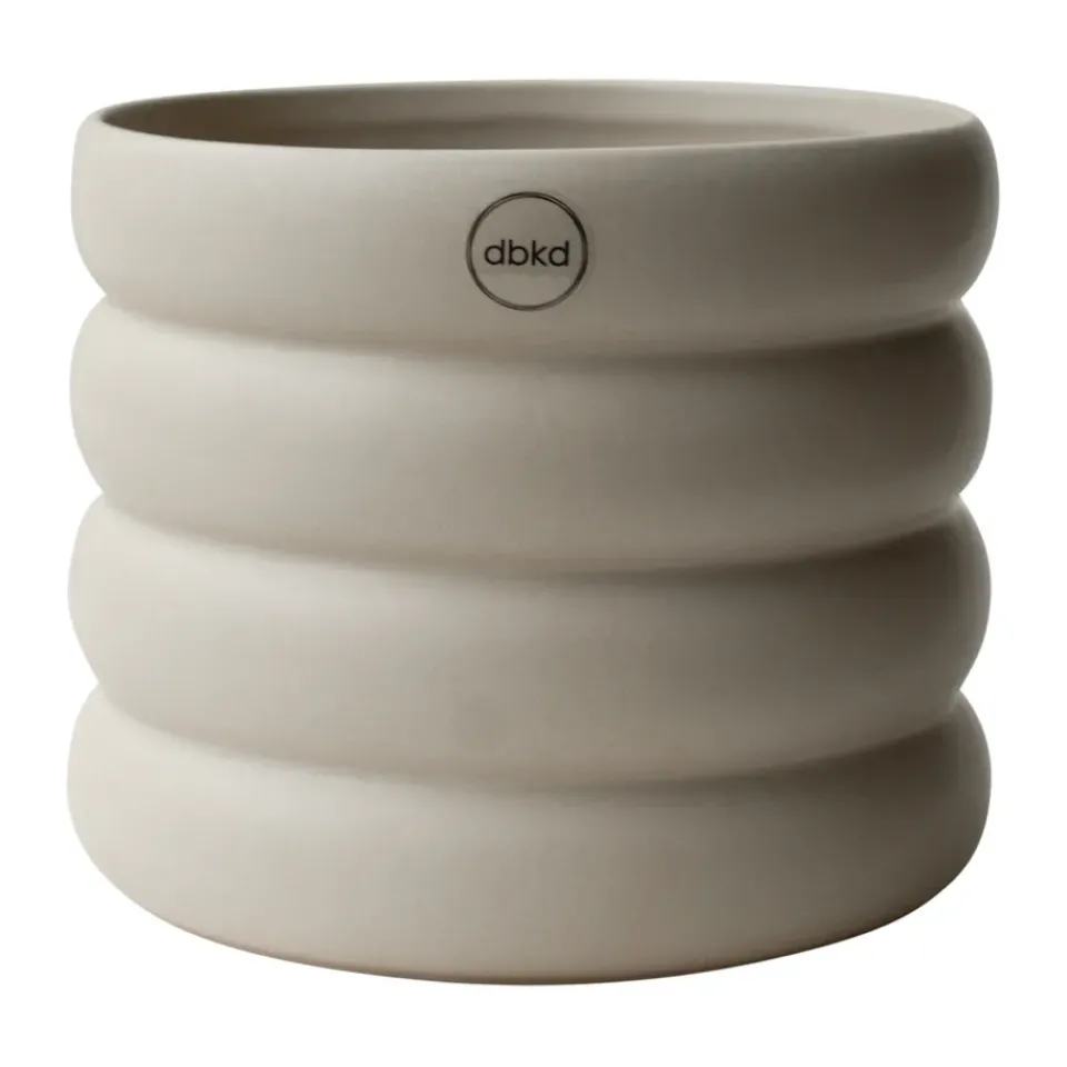 DBKD Garden Details & Accessories*Mud plant pot mole, Medium, Ø14 cm Beige