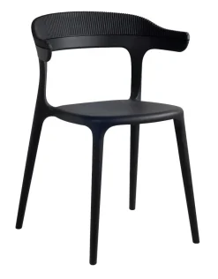 MUUBS Chairs*Luna Stripe chair, Black