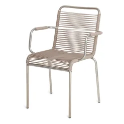 Fiam Seating*Mya armchair aluminium, Taupe Beige