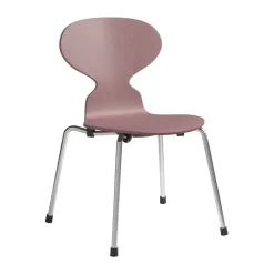 Fritz Hansen Chairs|Children's Chairs*Myran children's chair, Wild rose painted ash-chrome PinkSilver-coloured
