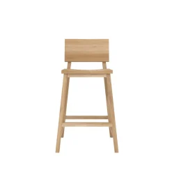 Ethnicraft Bar Stools*N3 barstool, Oak wax oil 49x50 cm Beige