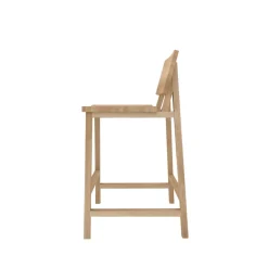 Ethnicraft Bar Stools*N3 barstool, Oak wax oil 49x50 cm Beige