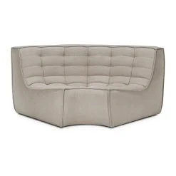 Ethnicraft Sofas*N701 corner module rounded 90°, Fabric Ecru Beige