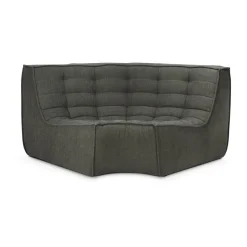 Ethnicraft Sofas*N701 corner module rounded 90°, Moss Eco fabric Green