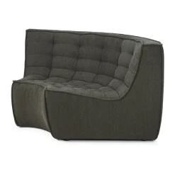Ethnicraft Sofas*N701 corner module rounded 90°, Moss Eco fabric Green