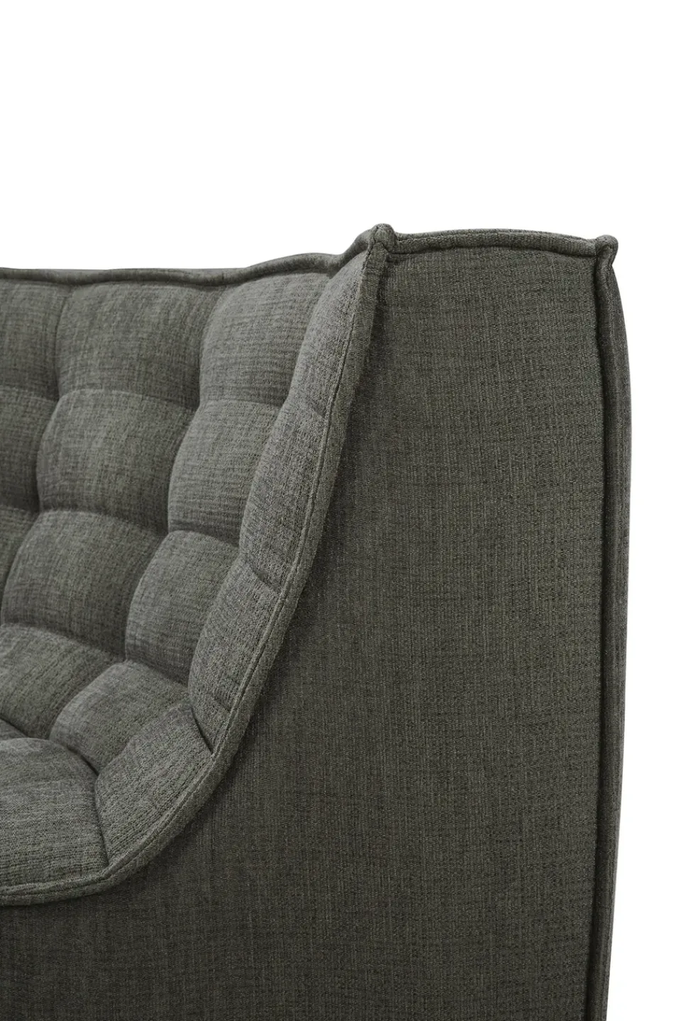 Ethnicraft Sofas*N701 corner module rounded 90°, Moss Eco fabric Green
