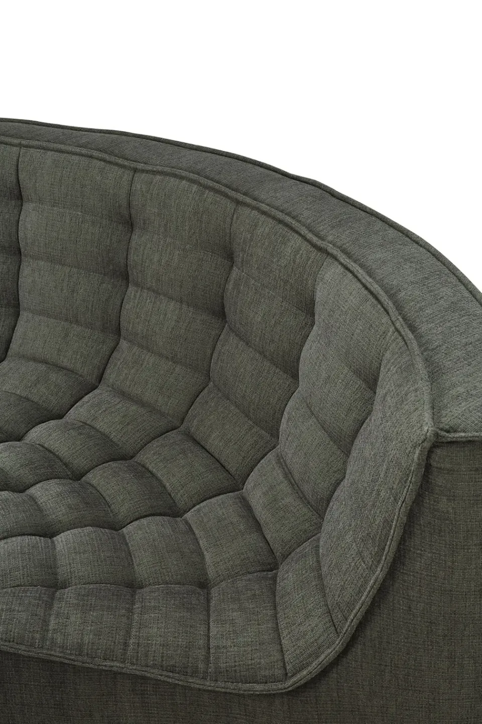 Ethnicraft Sofas*N701 corner module rounded 90°, Moss Eco fabric Green