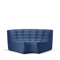 Ethnicraft Sofas*N701 corner module rounded 90°, Fabric Blue