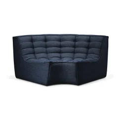 Ethnicraft Sofas*N701 corner module rounded 90°, Graphite Eco Blue