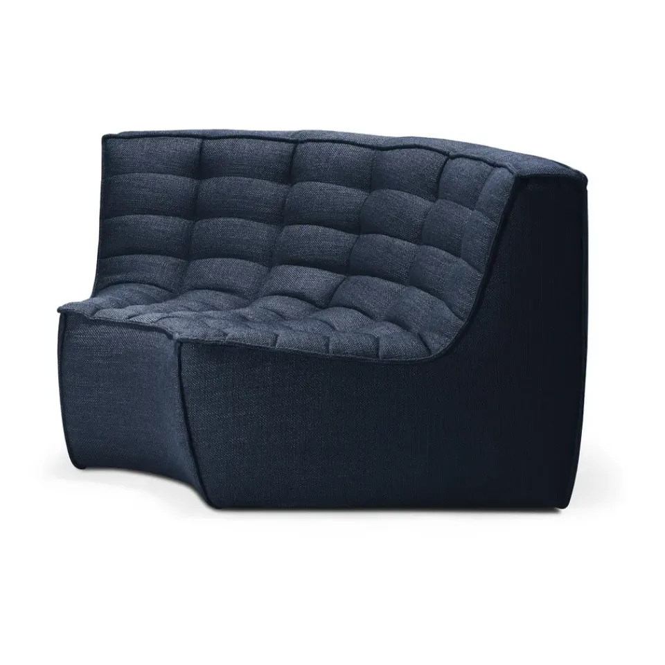 Ethnicraft Sofas*N701 corner module rounded 90°, Graphite Eco Blue