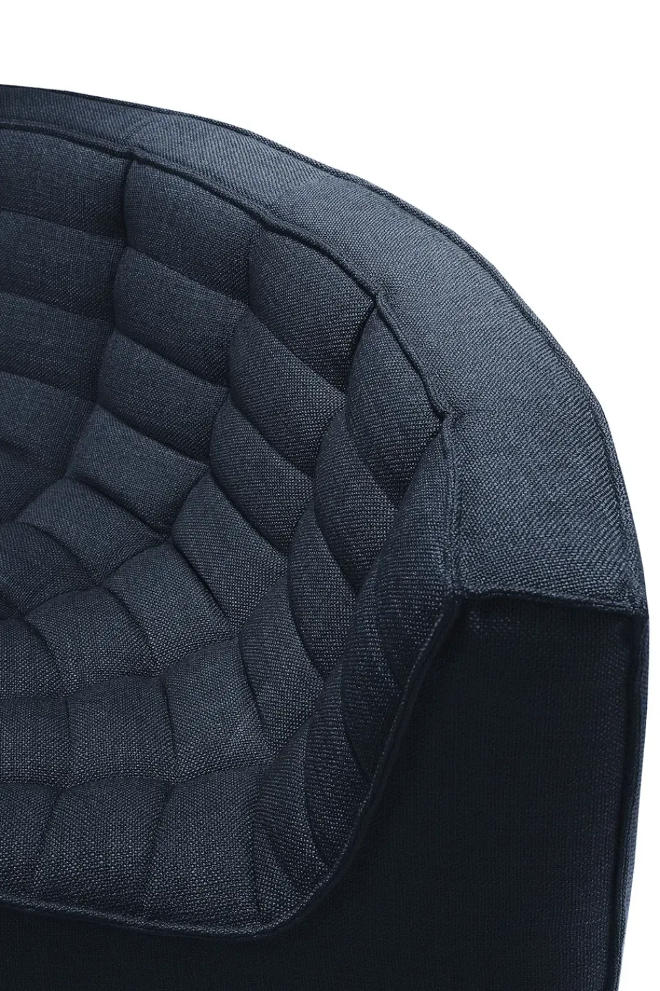 Ethnicraft Sofas*N701 corner module rounded 90°, Graphite Eco Blue