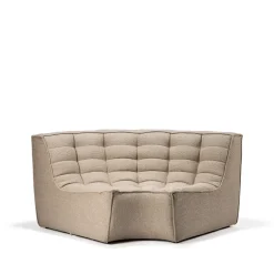 Ethnicraft Sofas*N701 corner module rounded 90°, Fabric Beige