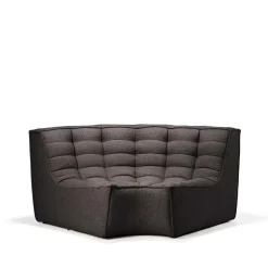 Ethnicraft Sofas*N701 corner module rounded 90°, Fabric dark Grey