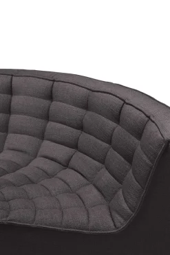 Ethnicraft Sofas*N701 corner module rounded 90°, Fabric dark Grey