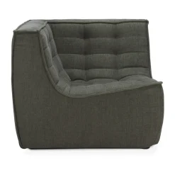 Ethnicraft Sofas*N701 corner module straight, Moss Eco fabric Green