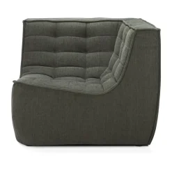 Ethnicraft Sofas*N701 corner module straight, Moss Eco fabric Green