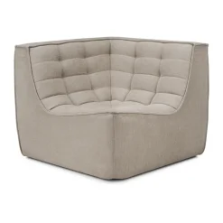 Ethnicraft Sofas*N701 corner module straight, Fabric Ecru Beige