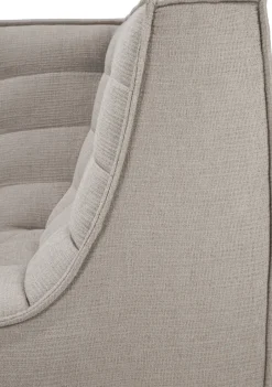 Ethnicraft Sofas*N701 corner module straight, Fabric Ecru Beige