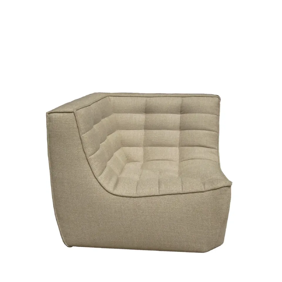 Ethnicraft Sofas*N701 corner module straight, Fabric Beige