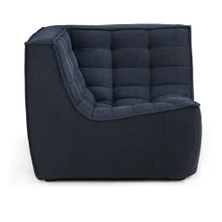 Ethnicraft Sofas*N701 corner module straight, Graphite Eco Blue