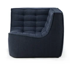 Ethnicraft Sofas*N701 corner module straight, Graphite Eco Blue