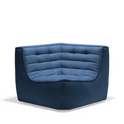 Ethnicraft Sofas*N701 corner module straight, Fabric Blue