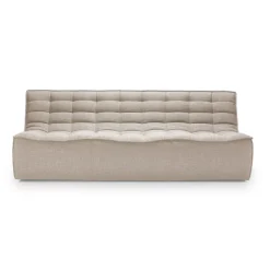 Ethnicraft Sofas*N701 sofa 3 seater sofa, Fabric Beige