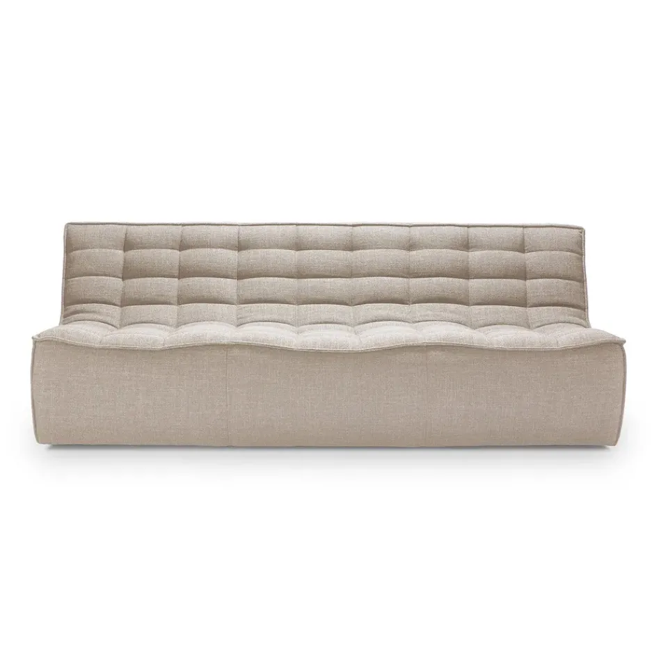 Ethnicraft Sofas*N701 sofa 3 seater sofa, Fabric Beige