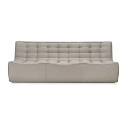 Ethnicraft Sofas*N701 sofa 3 seater sofa, Fabric Ecru Beige
