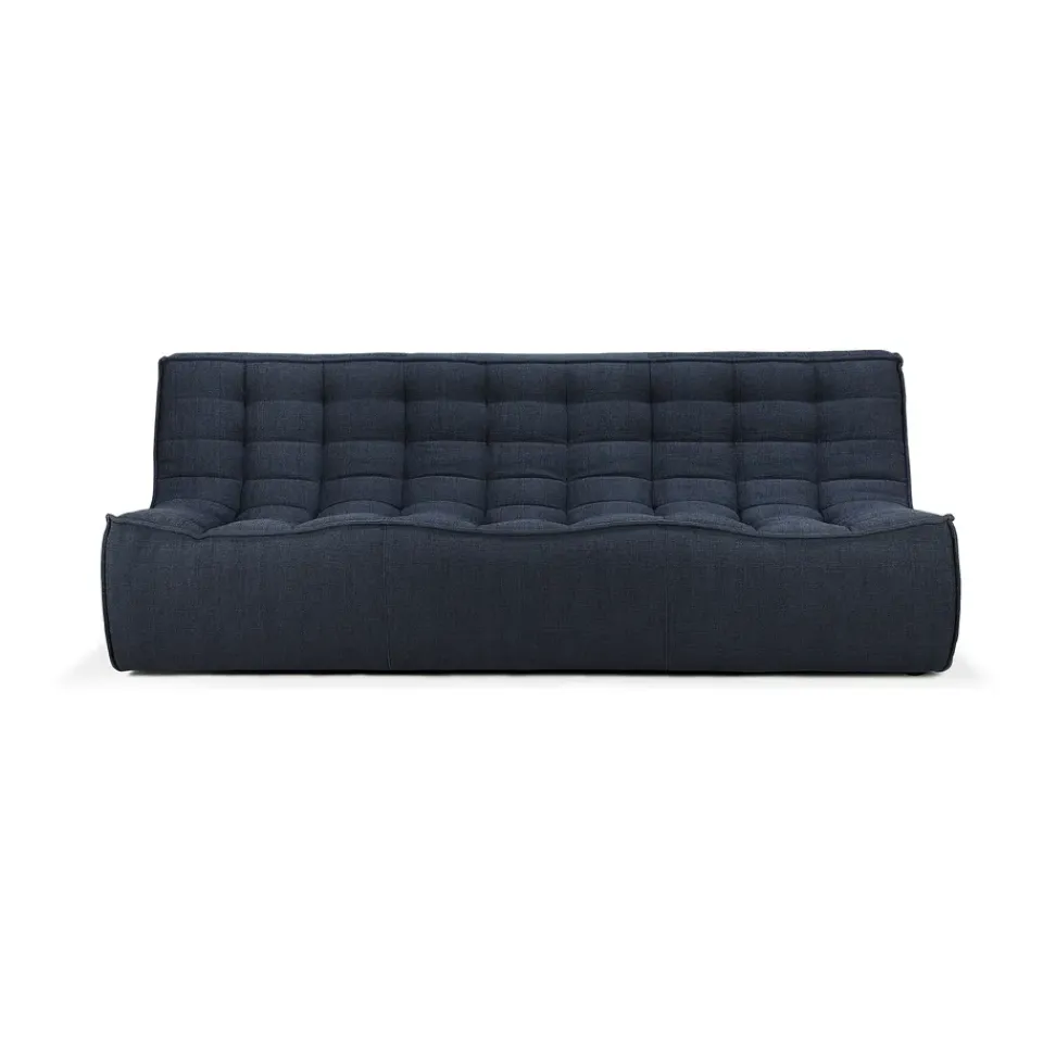 Ethnicraft Sofas*N701 sofa 3 seater sofa, Graphite Eco Blue