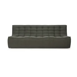 Ethnicraft Sofas*N701 sofa 3 seater sofa, Moss Eco fabric Green