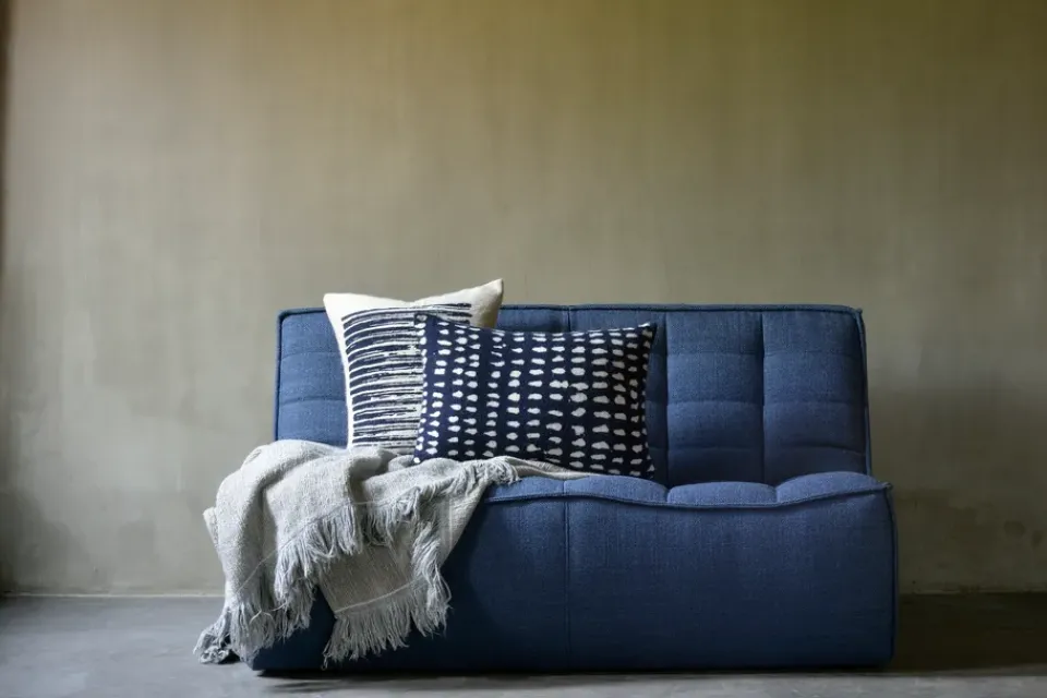 Ethnicraft Sofas*N701 sofa 2-seater, Fabric Blue