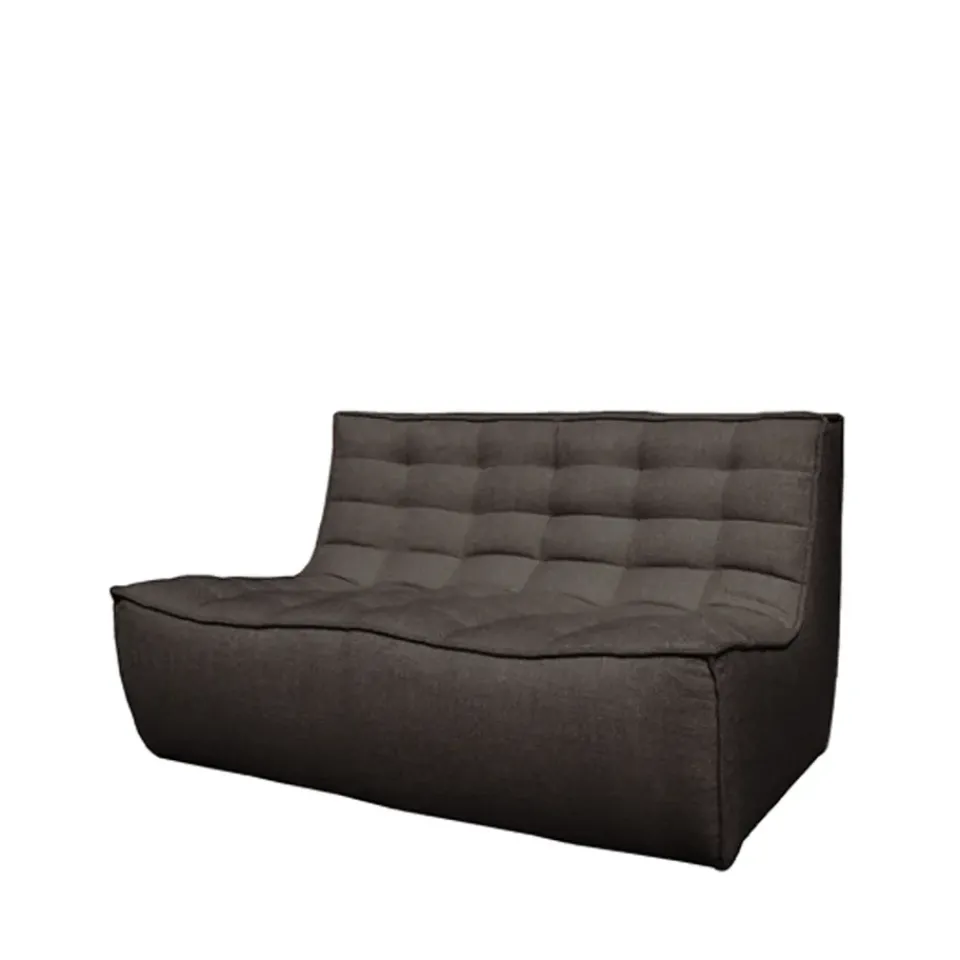 Ethnicraft Sofas*N701 sofa 2-seater, Fabric dark Grey