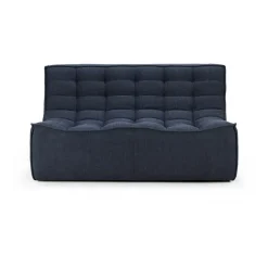 Ethnicraft Sofas*N701 sofa 2-seater, Graphite Eco Blue