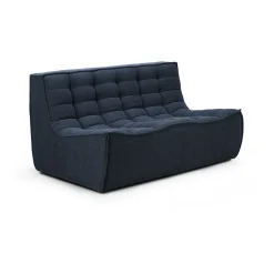 Ethnicraft Sofas*N701 sofa 2-seater, Graphite Eco Blue