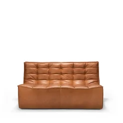 Ethnicraft Sofas*N701 sofa 2-seater, leather old saddle Brown