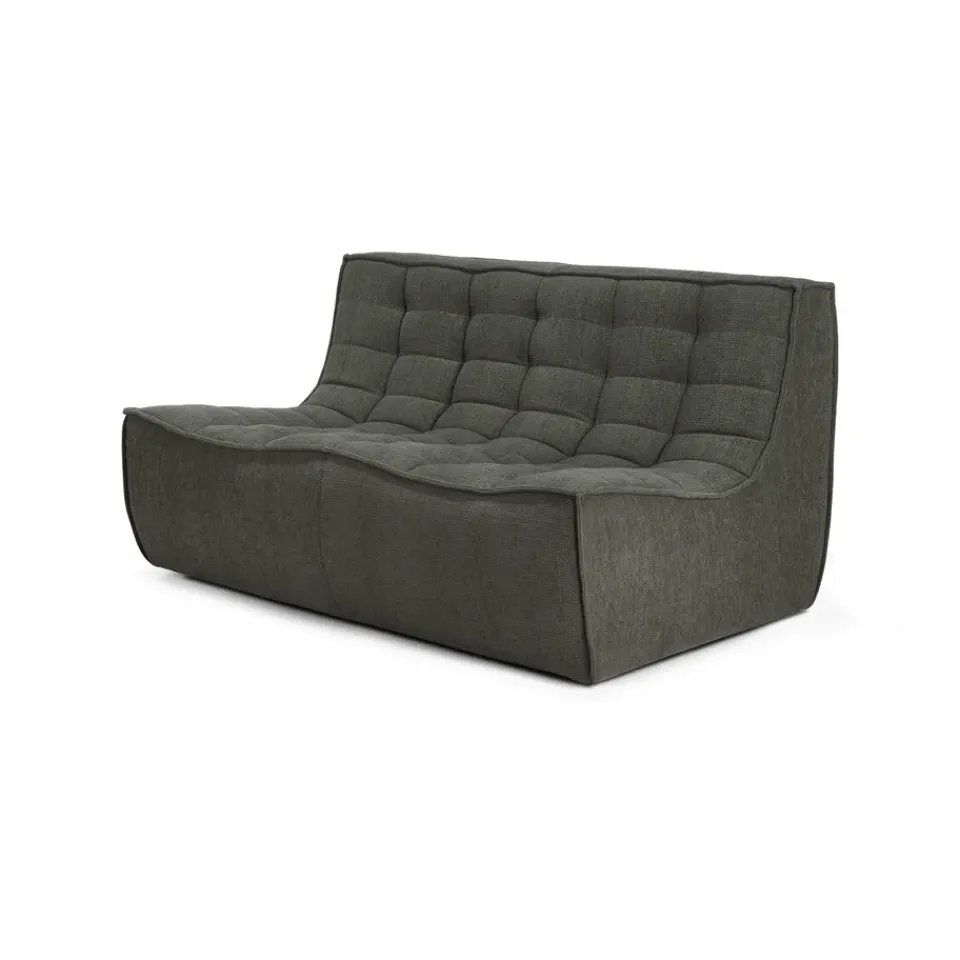 Ethnicraft Sofas*N701 sofa 2-seater, Moss Eco fabric Green