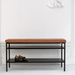 Maze Shoe Racks*Nancy shoe shelf, Black-Cognac BrownBlack