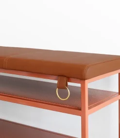 Maze Shoe Racks*Nancy shoe shelf, Cinnamon-vintage cognac Brown