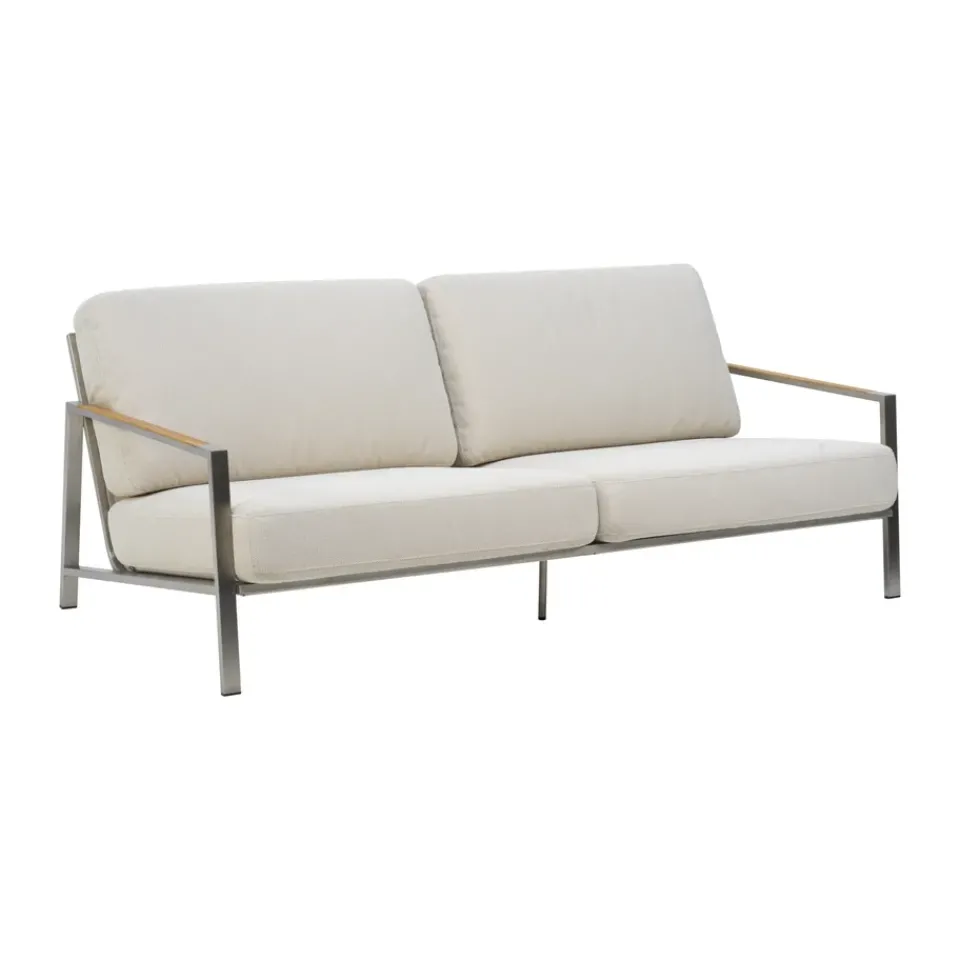 Brafab Garden Sofas & Garden Benches|Balcony Furniture*Naos sofa, Stainless steel-dot beige, 2.5-seater Silver-coloured
