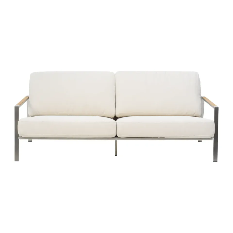 Brafab Garden Sofas & Garden Benches|Balcony Furniture*Naos sofa, Stainless steel-dot beige, 2.5-seater Silver-coloured