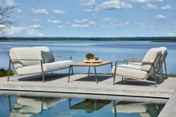 Brafab Garden Sofas & Garden Benches|Balcony Furniture*Naos sofa, Stainless steel-dot beige, 2.5-seater Silver-coloured
