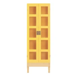Källemo Display & Glass Cabinets*National Geographic bookcase, -plinth-base-brass Yellow