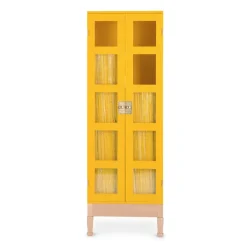Källemo Display & Glass Cabinets*National Geographic bookcase, -plinth-base-brass Yellow
