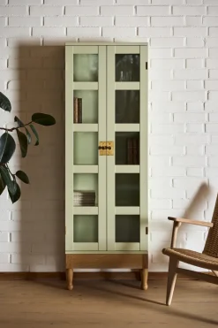 Källemo Display & Glass Cabinets*National Geographic bookcase, -plinth-base-brass Yellow