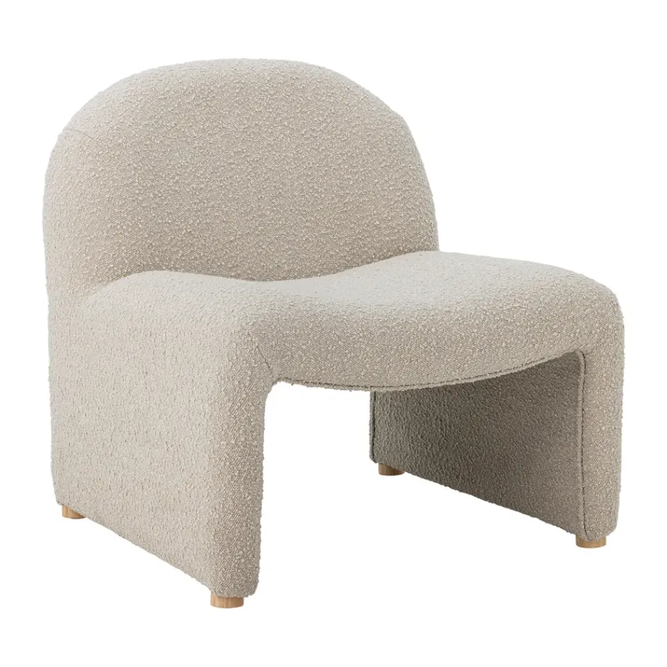 Bloomingville Chairs|Armchairs & Footstools*Neel lounge chair, Nature White