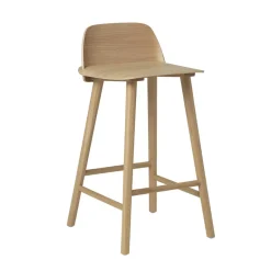 Muuto Bar Stools*Nerd Bar Stool 65 Cm, Oak Brown