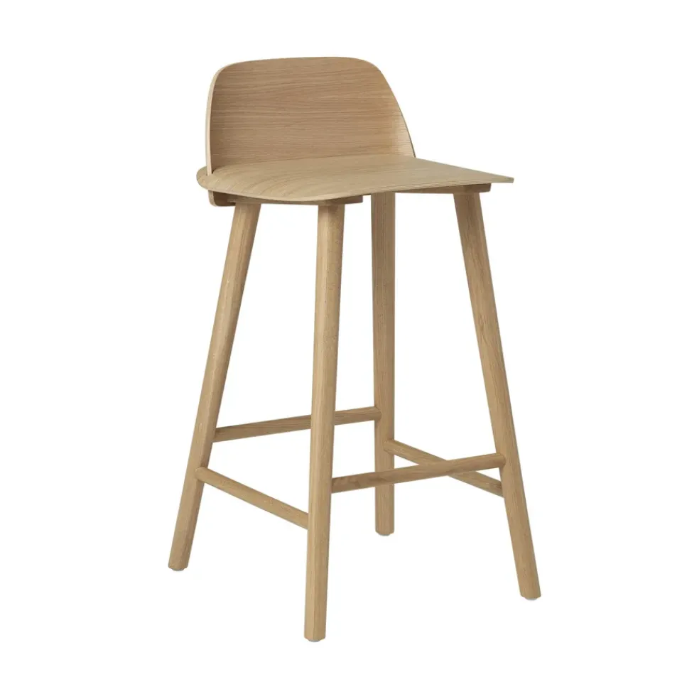 Muuto Bar Stools*Nerd Bar Stool 65 Cm, Oak Brown