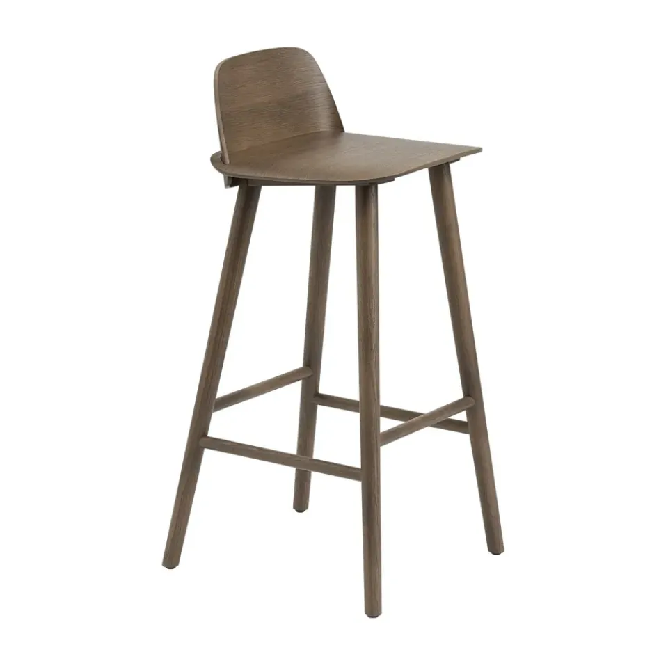 Muuto Bar Stools*Nerd Bar Stool 65 Cm, Stained dark Brown