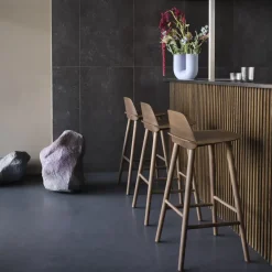 Muuto Bar Stools*Nerd Bar Stool 65 Cm, Stained dark Brown
